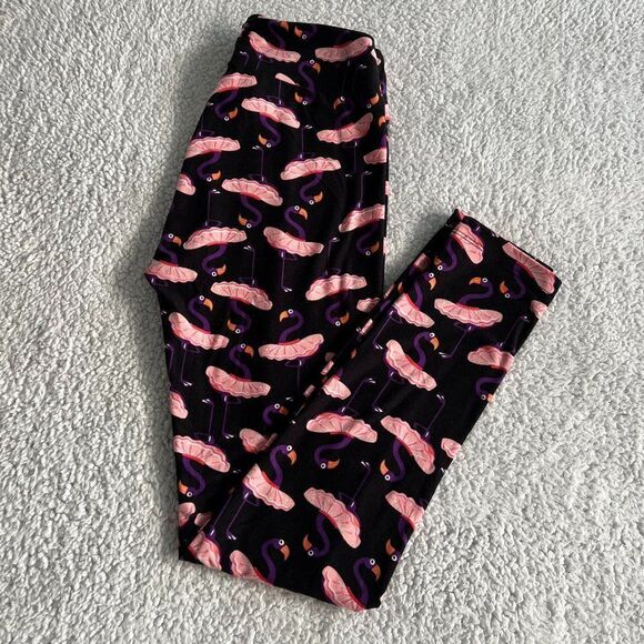 Lularoe Flamingo Tutu Leggings Size OS - Picture 1 of 3